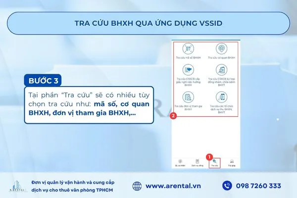 Chọn mục cần tra cứu.