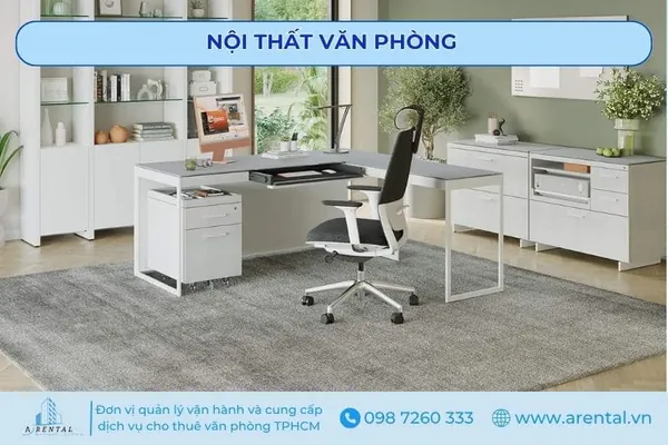 Nội thất văn phòng phù hợp giúp tối ưu không gian, tạo cảm hứng làm việc cho nhân viên.