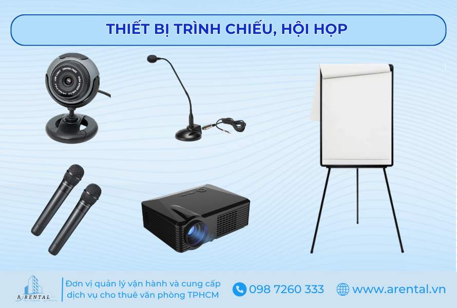 Trang bị thiết bị họp trực tuyến và trình chiếu giúp nâng cao hiệu quả giao tiếp nội bộ, đối tác.