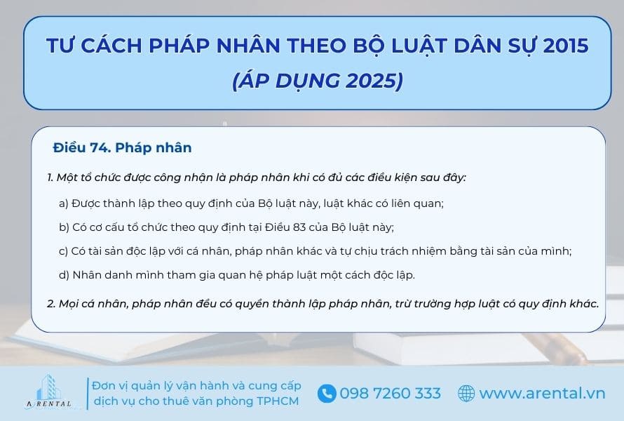 Định nghĩa về tư cách pháp nhân theo quy định pháp luật Việt Nam.
