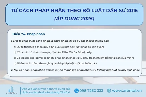 Định nghĩa về tư cách pháp nhân theo quy định pháp luật Việt Nam.
