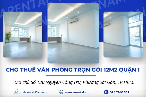Giới thiệu tổng quan mặt bằng văn phòng diện tích 12m2 tại Quận 1