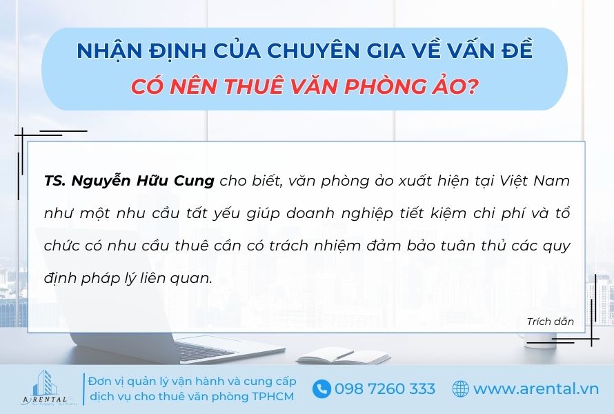 Nhận xét của chuyên gia về vấn đề: “có nên thuê văn phòng ảo?”.