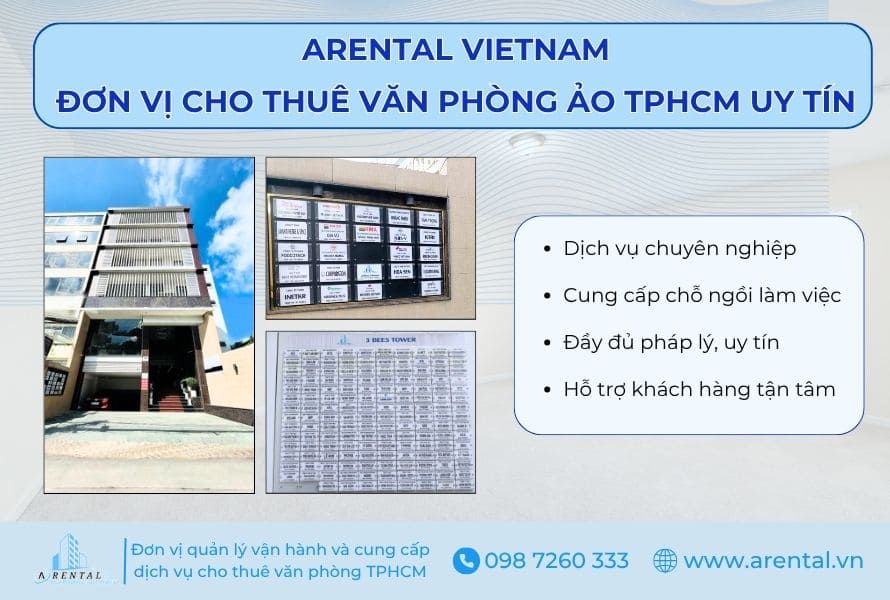 Đơn vị cung cấp văn phòng ảo TPHCM chuyên nghiệp - Arental Vietnam.