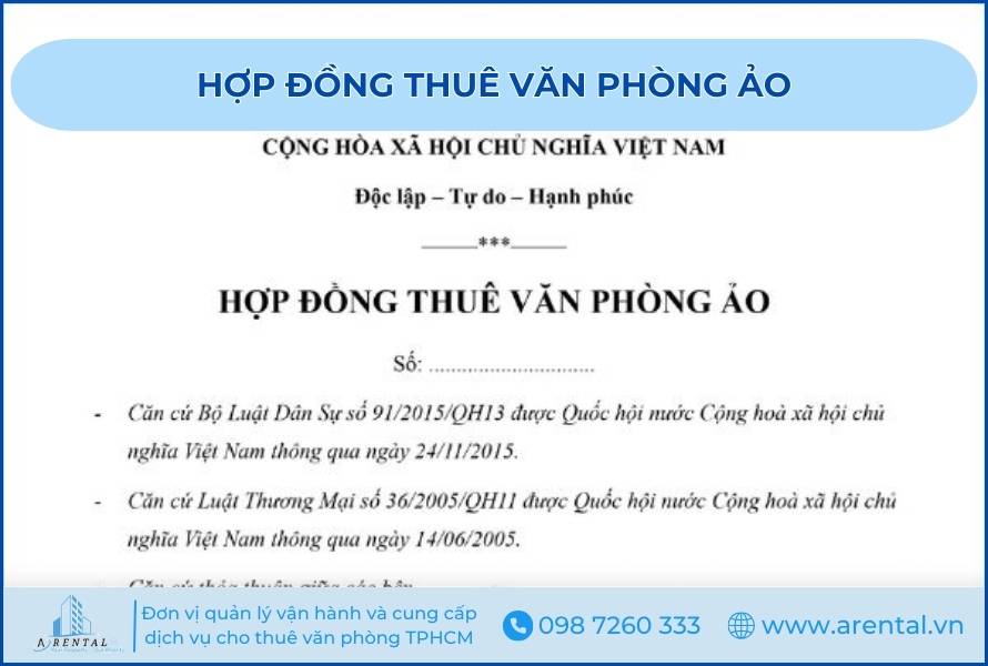 Mẫu hợp đồng thuê văn phòng ảo chuẩn pháp lý.