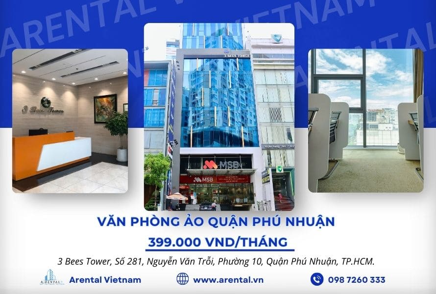 Dịch vụ cho thuê văn phòng ảo quận Phú Nhuận tại Arental Vietnam giá chỉ từ 399.000 VND/tháng.