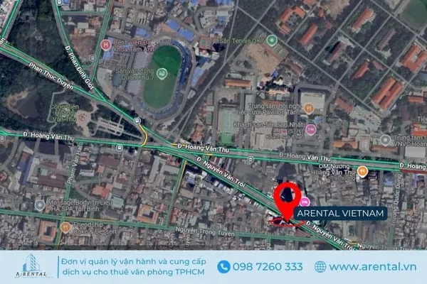 Vị trí đắc địa của Arental Vietnam quận Phú Nhuận trên GG maps.