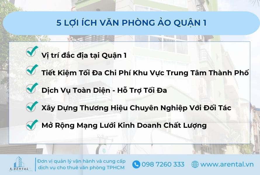 5 lợi ích khi thuê văn phòng ảo quận 1 tại Arental Vietnam.
