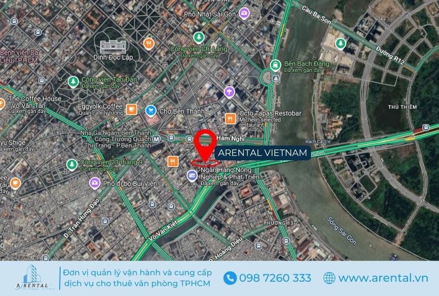 Vị trí văn phòng ảo 130 Nguyễn Công Trứ quận 1 trên GG Maps.