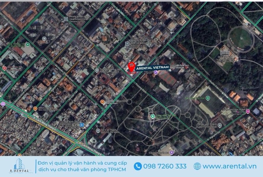 Địa chỉ văn phòng ảo quận 3 Arental Vietnam trên bản đồ.