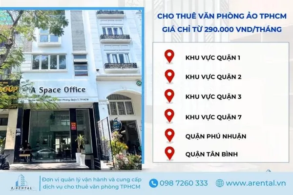 Arental Vietnam cung cấp dịch vụ cho thuê văn phòng ảo tại 6 quận trung tâm của TPHCM Arental Vietnam - đơn vị cho thuê văn phòng ảo TPHCM chuyên nghiệp.