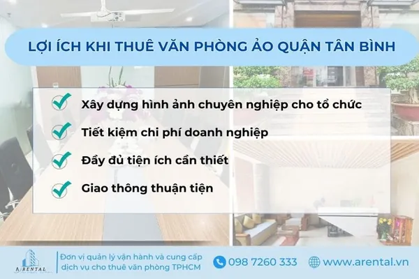 Lợi ích khi thuê văn phòng ảo Tân Bình tại Arental Vietnam.