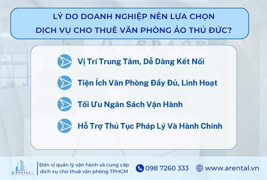 5 lợi thế mang lại của văn phòng ảo quận Thủ Đức.