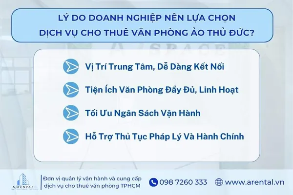 5 lợi thế mang lại của văn phòng ảo quận Thủ Đức.