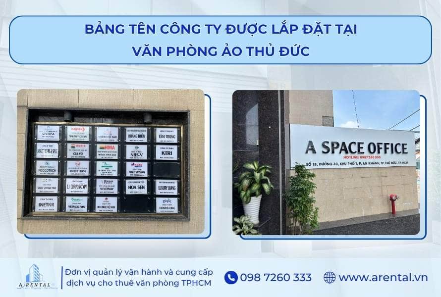 Lắp đặt bảng tên ngay phía trước tòa nhà.