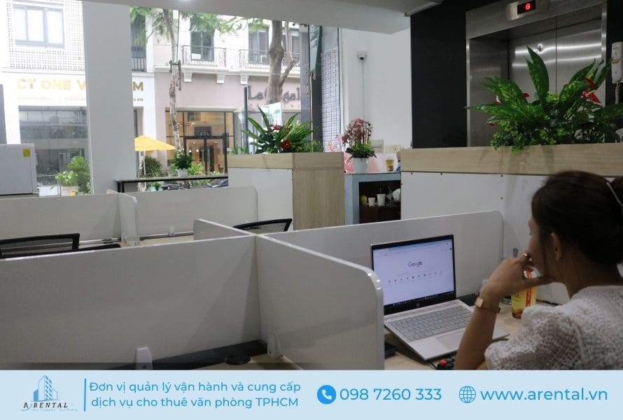 Chỗ ngồi làm việc tại tòa nhà cho thuê văn phòng ảo TPHCM.