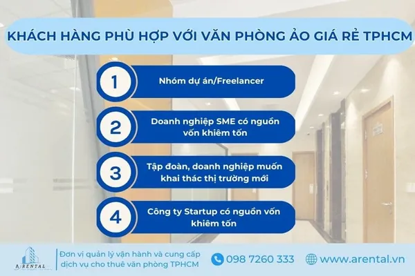 4 nhóm khách hàng phù hợp với văn phòng giá rẻ TPHCM.