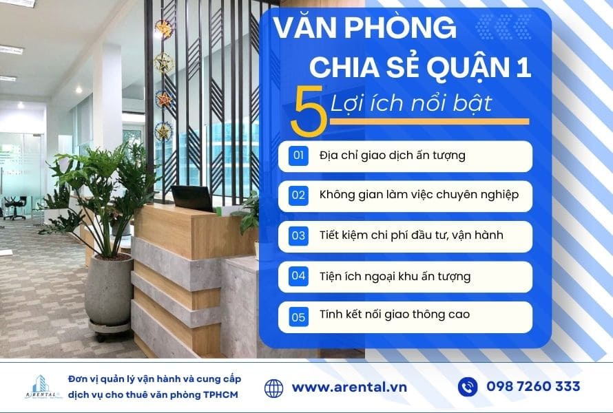 Tổng hợp 5 lợi ích khi thuê ăn phòng chia sẻ ở Quận 1.
