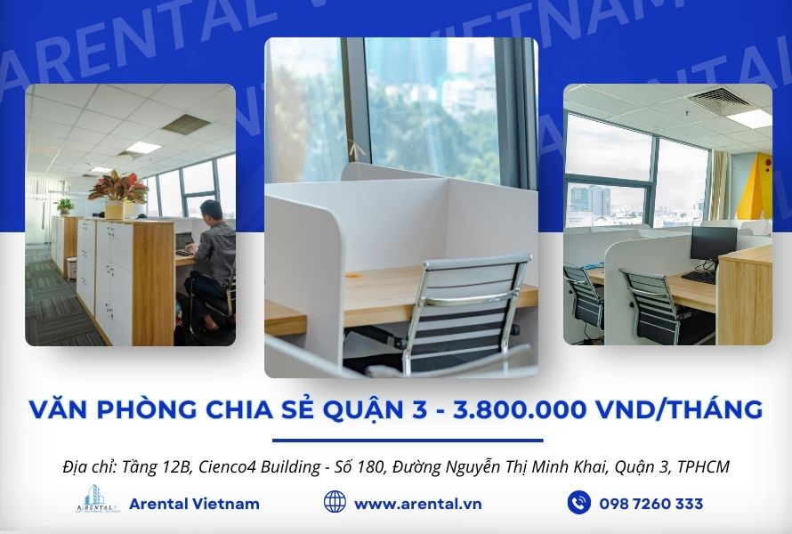 Thông tin dịch vụ cho thuê văn phòng chia sẻ tại Quận 3.