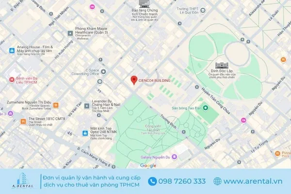 Địa điểm cung cấp dịch vụ văn phòng chia sẻ Quận 3 sở hữu tiện ích ngoại khu đa dạng.