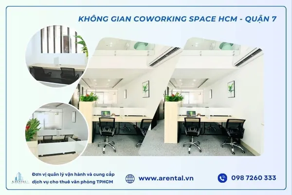 >Không gian thiết kế coworking space tại Quận 7. Không gian văn phòng chia sẻ Quận 7 tại A Space Office Quận 7.
