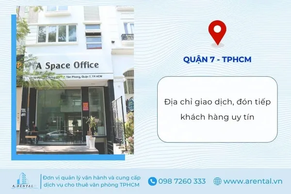 Khi thuê văn phòng chia sẻ Quận 7 khách hàng cũng được đăng ký địa chỉ đăng ký kinh doanh ngay tại tòa nhà. Thuê văn phòng chia sẻ Quận 7 mang đến cho doanh nghiệp địa điểm giao dịch uy tín.