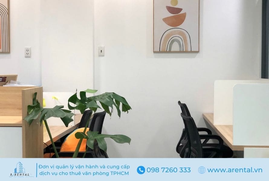 Không gian chỗ ngồi làm việc của tại Quận 1.