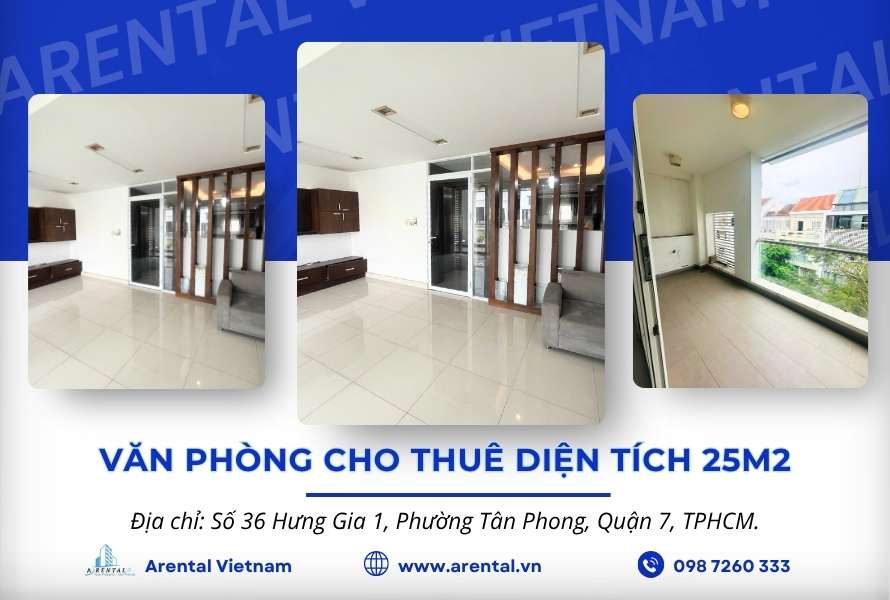 Báo giá và thông tin chi tiết về văn phòng cho thuê 25m2 tại Quận 7.