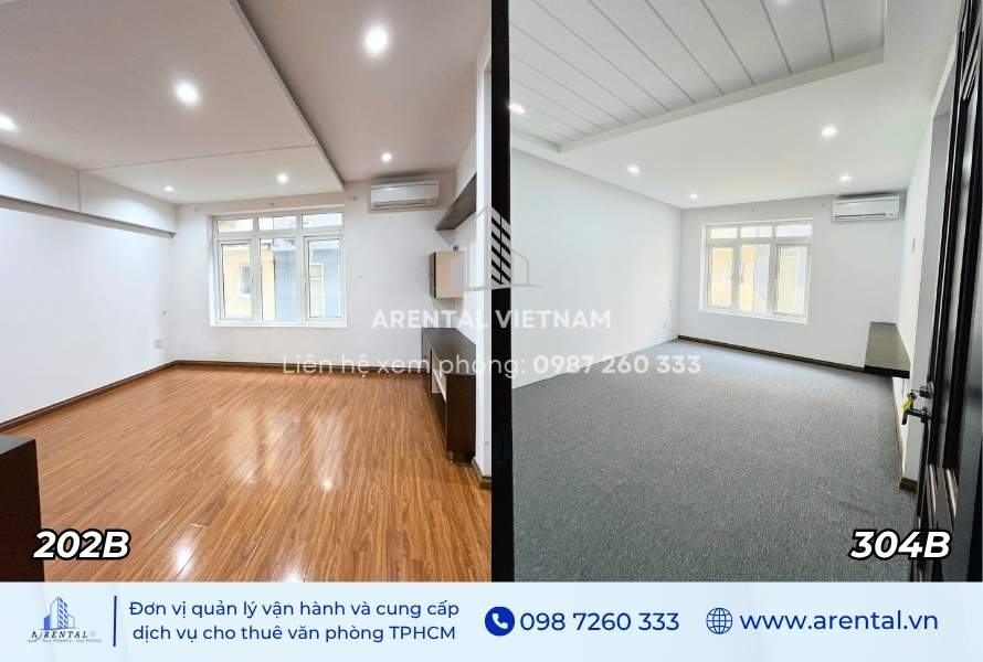 Không gian 2 văn phòng diện tích 30m2 tại Quận 7 do Arental Vietnam cung cấp.
