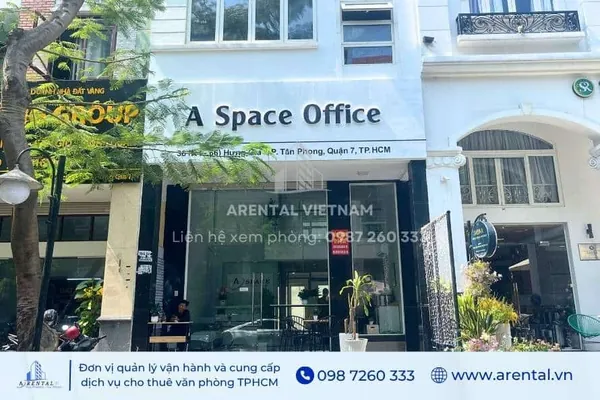 Mặt tiền tòa nhà A Space Office tọa lạc tại khu đô thị Phú Mỹ Hưng.