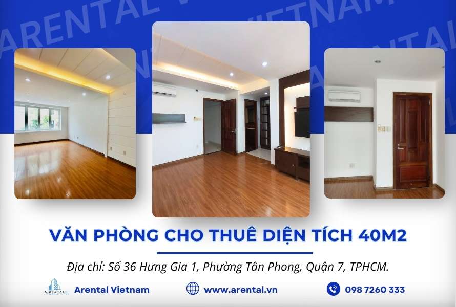 Thông tin về văn phòng cho thuê diện tích 40m2 tại Quận 7.