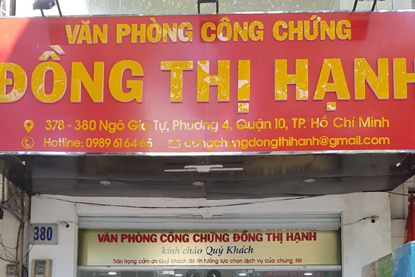 văn phòng công chứng quận 10