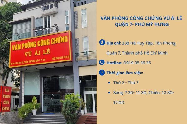 Văn phòng công chứng Vũ Ái Lê- Phú Mỹ Hưng, Quận 7