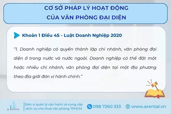 Văn phòng đại diện hoạt động dựa trên quy định pháp luật Việt Nam.