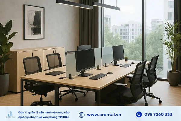 Mẫu thiết kế văn phòng cho thuê có diện tích nhỏ từ 30m2.