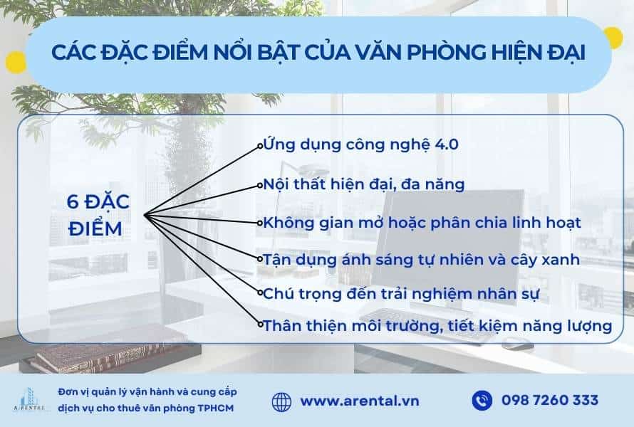 Các đặc điểm nổi bật của văn phòng hiện đại.