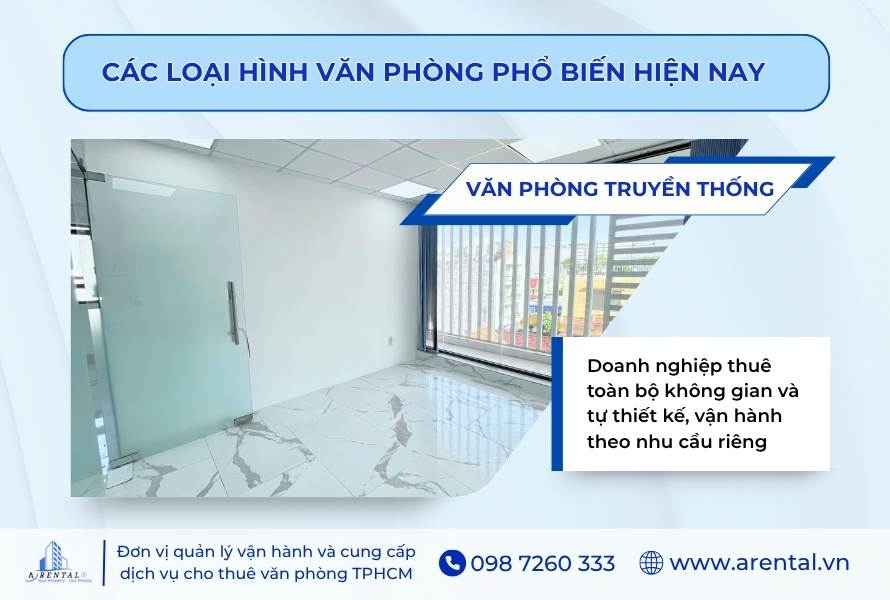 Không gian văn phòng truyền thống tại A Space Office Quận 2.
