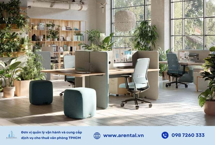 Môi trường thông thoáng, tràn ngập ánh sáng và cây xanh giúp tăng sự sáng tạo và sức khỏe tinh thần.