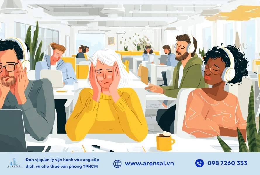 Tiếng ồn là vấn đề phổ biến trong văn phòng mở nếu không có giải pháp kiểm soát hiệu quả.