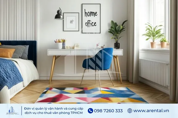 Không gian làm việc tại nhà tiện nghi.