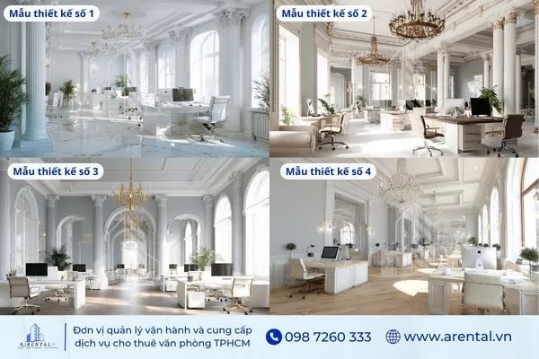 Ánh sáng tự nhiên giúp văn phòng mang phong cách tân cổ điển thêm tinh tế và thoáng đãng.