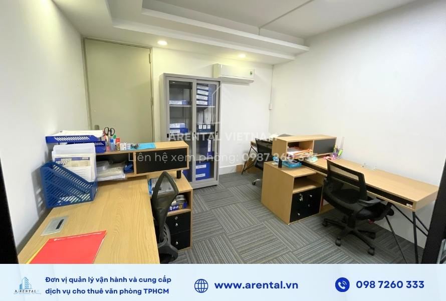 Không gian tổng thể văn phòng trọn gói 12m2 Quận 2.