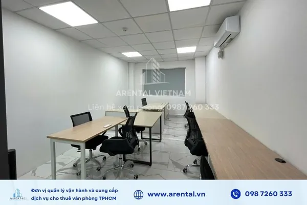 Văn phòng full nội thất 20m2 Quận 2 được trang bị đầy đủ. Không gian văn phòng trọn gói 20m2 quận 2.