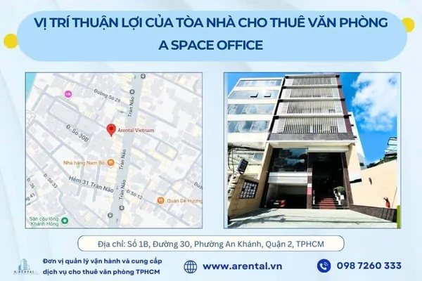 Tòa nhà A Space Office có vị trí thuận lợi.