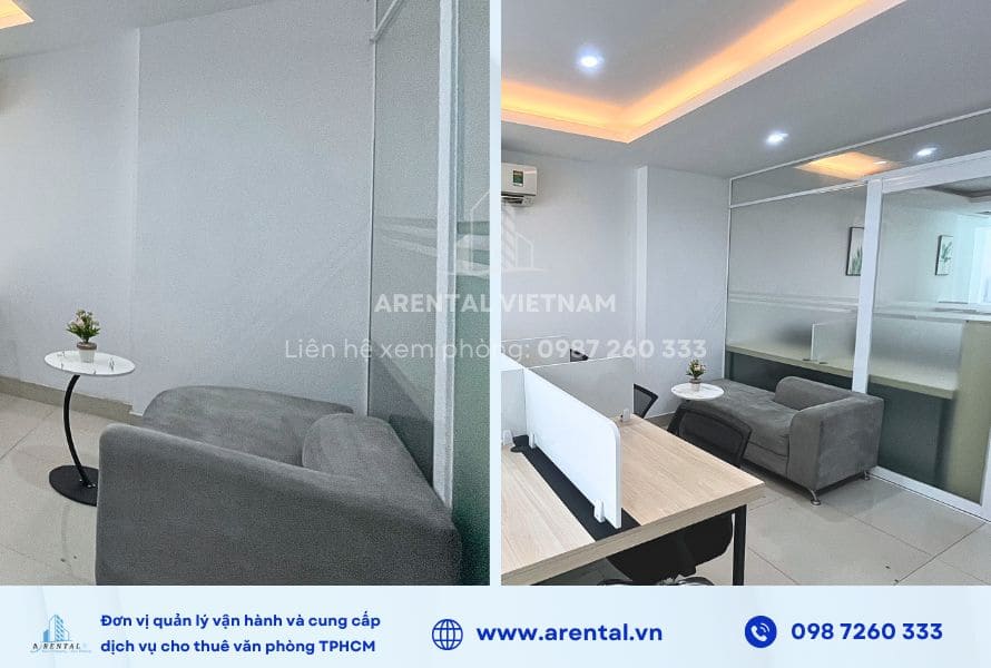 Khu vực sofa tiếp khách tại văn phòng.