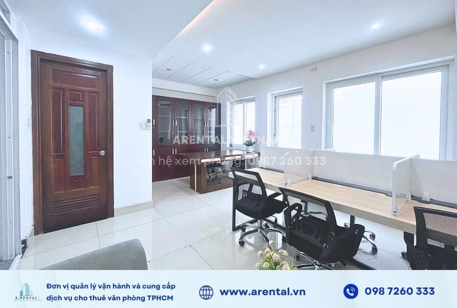 Tổng quan không gian văn phòng trọn gói 25m2 quận 7.