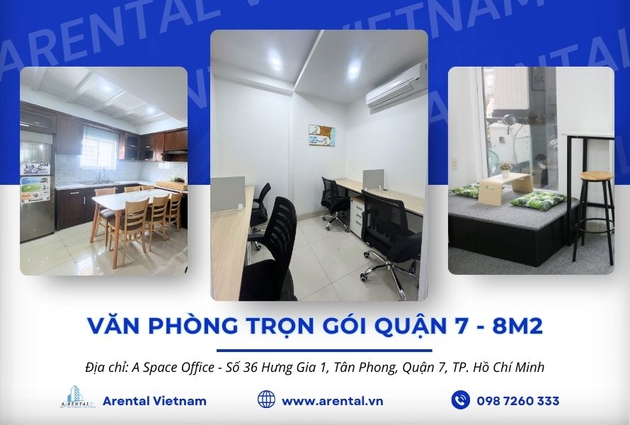 Dịch vụ cho thuê văn phòng trọn gói 8m2 tại Quận 7.