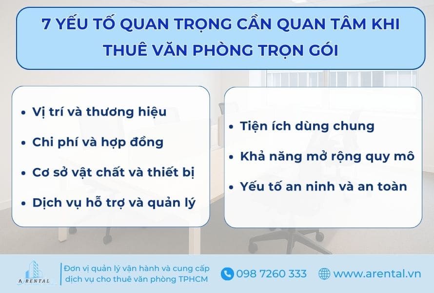 7 yếu tố quan trọng cần quan tâm khi thuê.