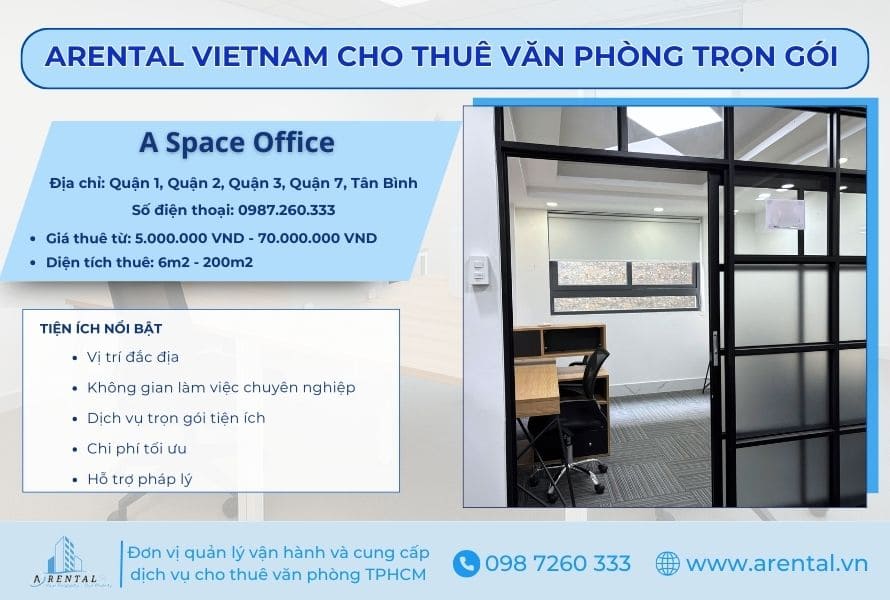 Giá thuê dao động văn phòng trọn gói TPHCM do Arental Vietnam cung cấp.