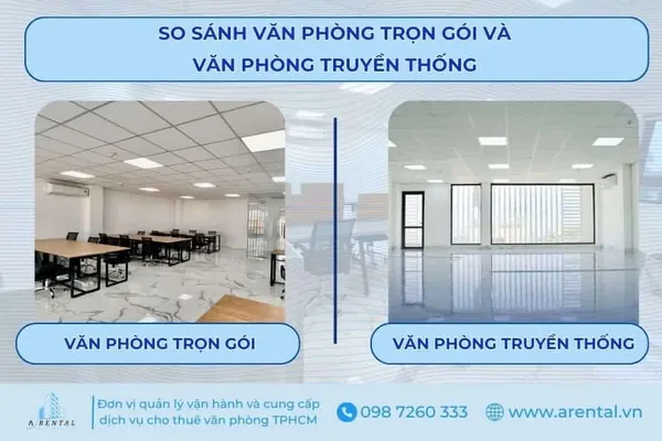 So sánh văn phòng trọn gói và văn phòng truyền thống. So sánh văn phòng trọn gói và văn phòng truyền thống.